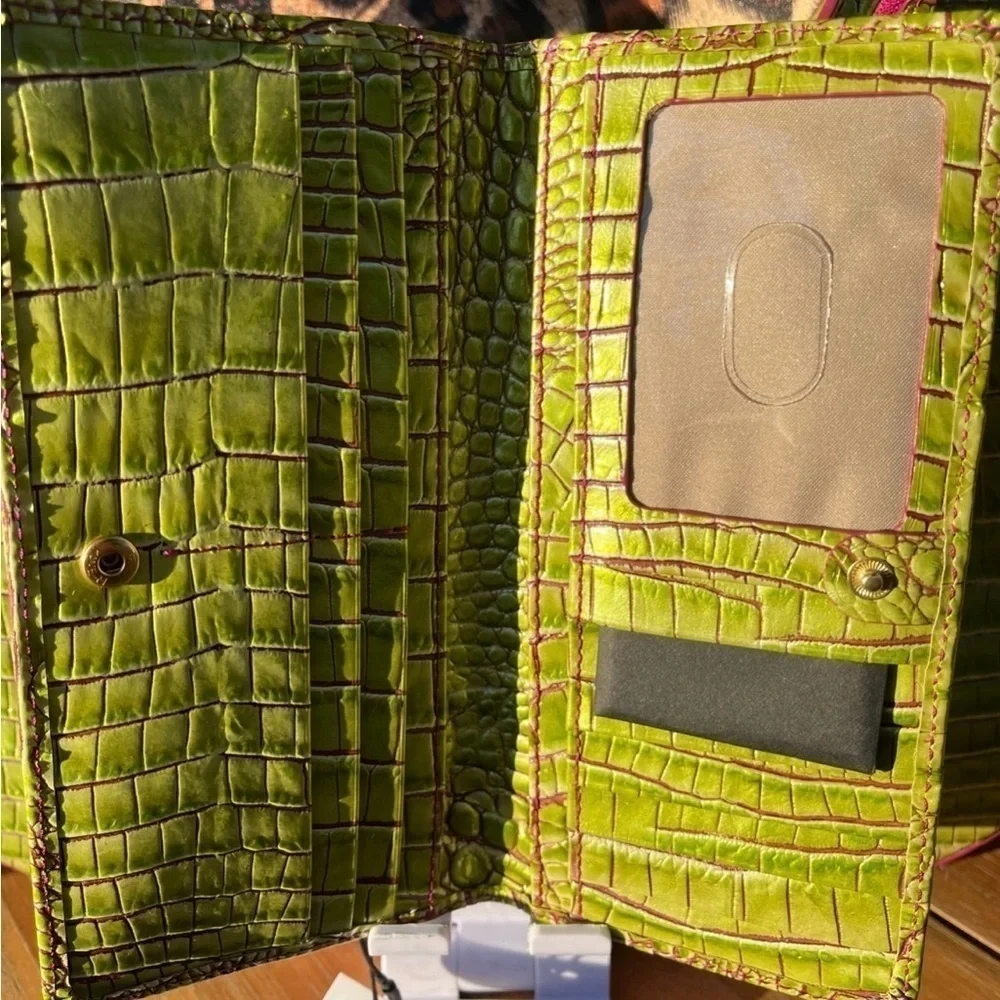 Brahmin Bekka Limeade Melbourne Shoulder Bag Adelle Wallet Set NWT